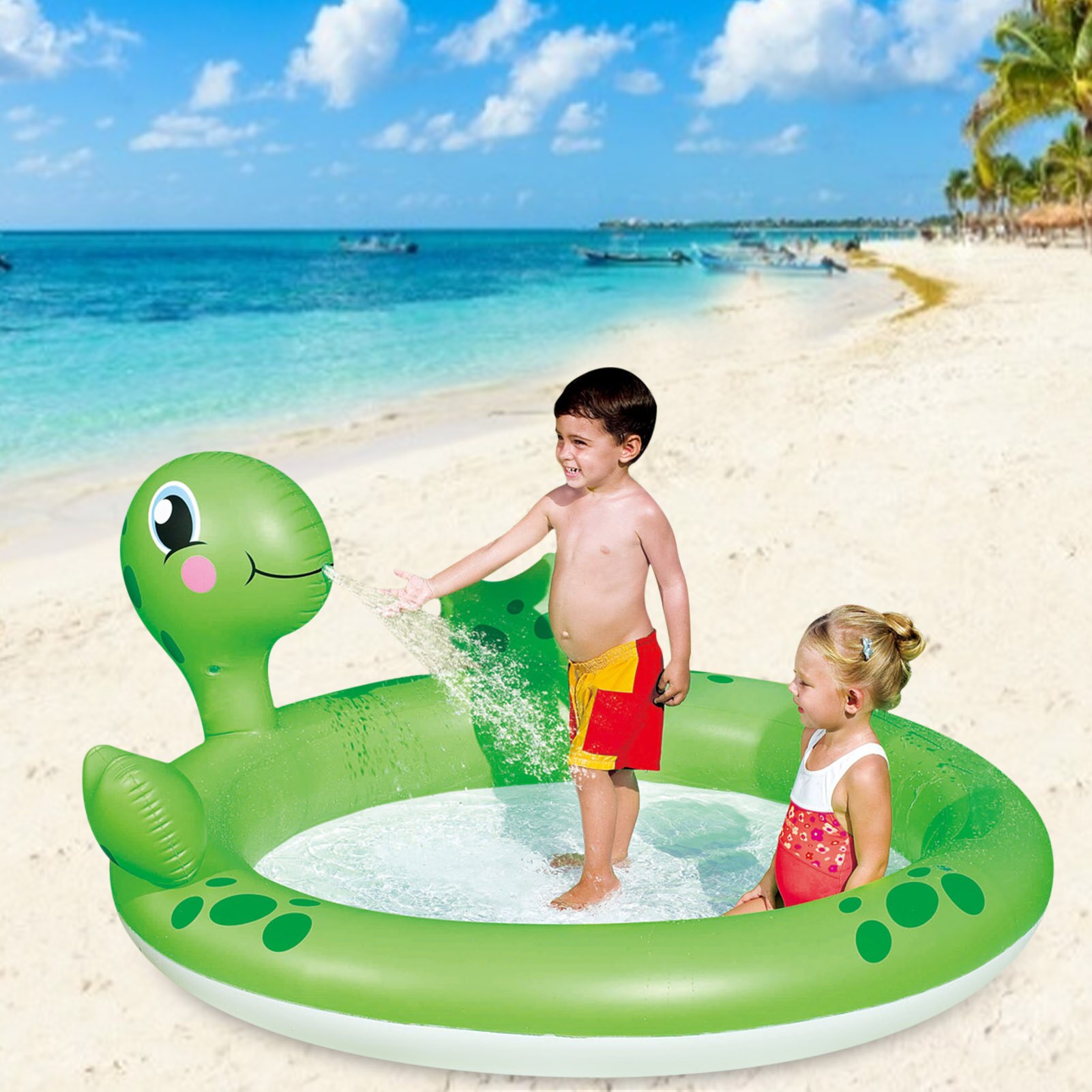 Fountain, Inflatable Ocean Ball Pool, Play Pool, Baby Swimming Pool Thickened Fishing Sand Pool