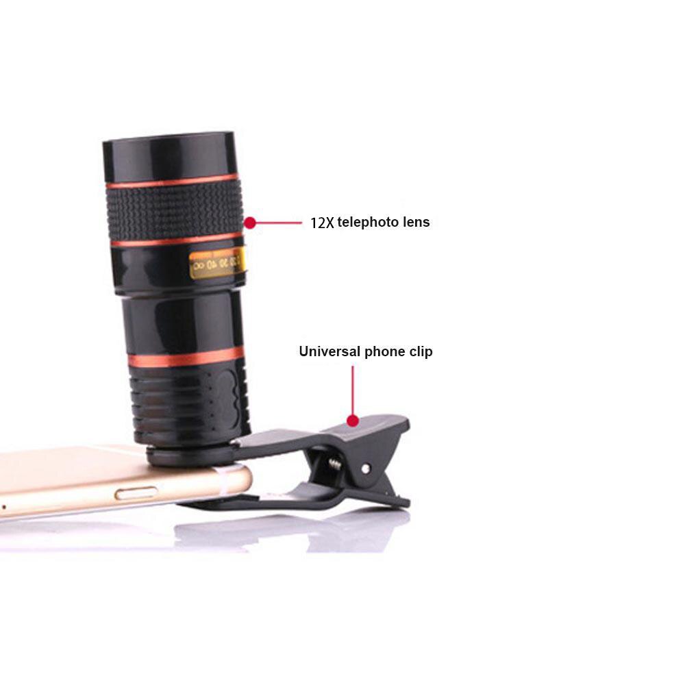 Universal 8x12x Mobile Phone for Camera Smartphone Lens HD low light level night vision Easy to carry Mobile phone telescope
