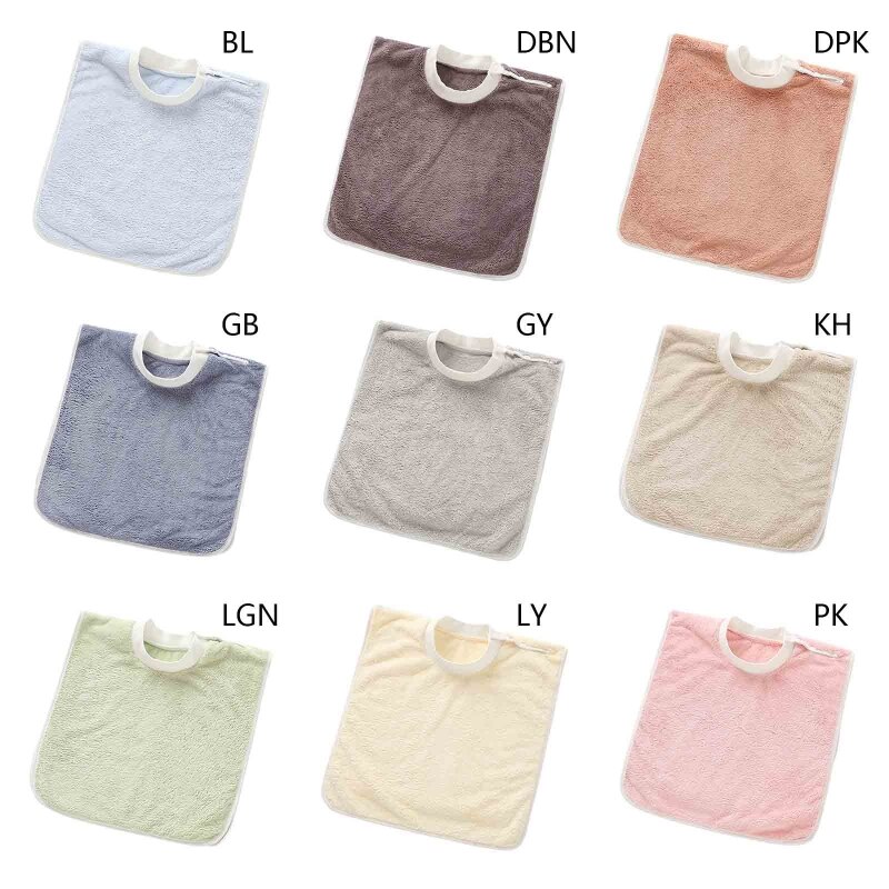 Zacht Koraal Fleece Baby Bib Tandenborstel Handdoek Voeden Burp Doek Drukknoop Speeksel Handdoek Schort Voor 1-5 Jaar oude