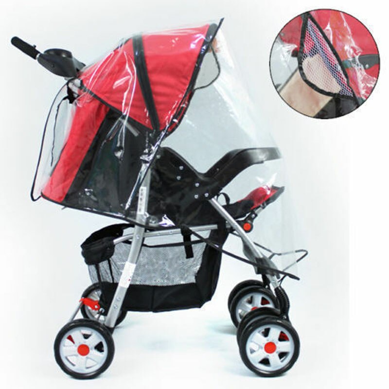 Waterproof Rain Universal Cover Wind Shield Ventilated Stroller Pushchairs Buggy