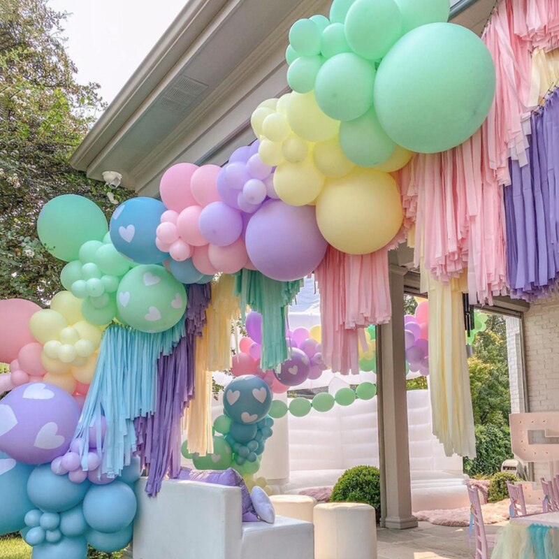 6 Rolls Crepe Paper Streamer Rolls Hanging Party Decor Eid Mubarak Ramadan Decor Weddiing Birtthday Party Backdrop Streamer