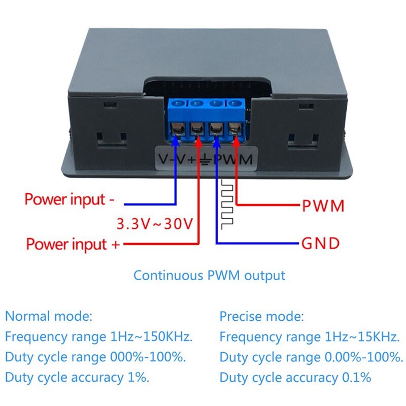 Hho-pwm pulsfrekvens driftcykel justerbar fyrkantig signalgeneratormodul 1hz-150 khz signalgenerator lcd-display