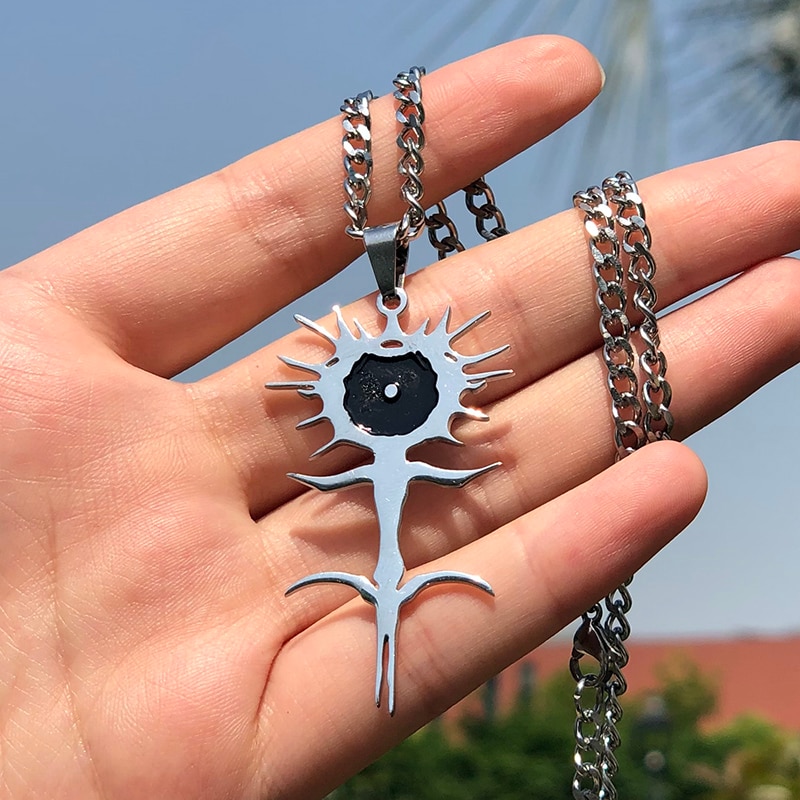 Goth Ghostemane Ketting Rvs Charm Kettingen Voor Vrouwen Zilveren Kleur Ketting Kettingen Sieraden Colgantes Mujer