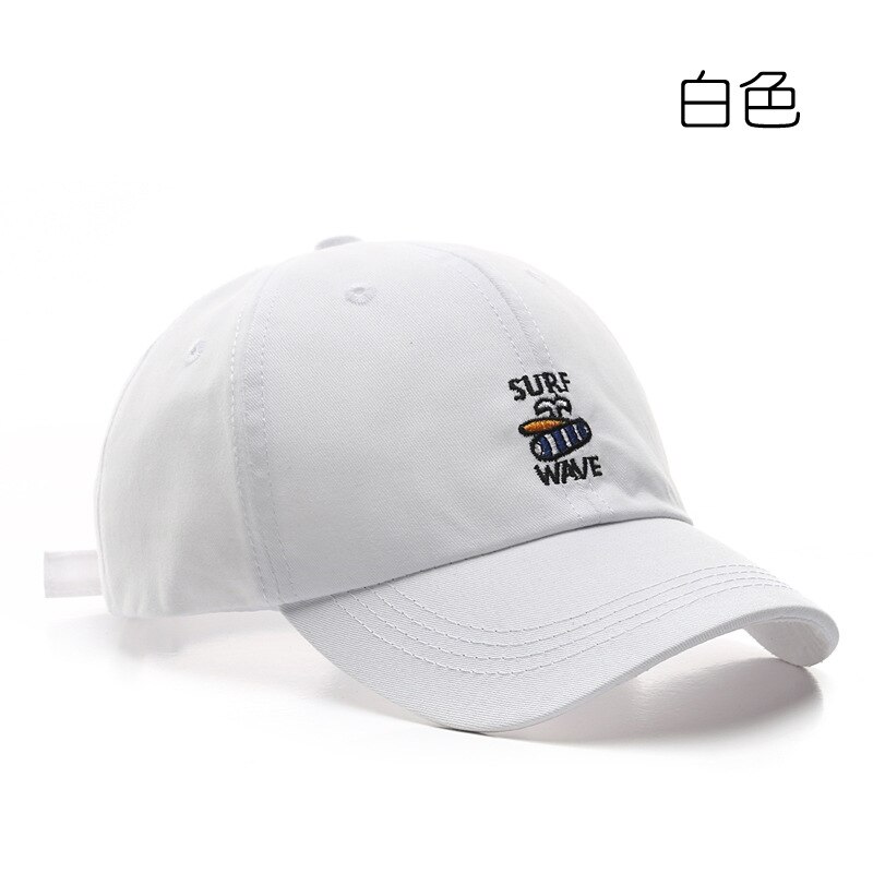 Baseball Caps Voor Mannen En Vrouwen: Zonnebrandcrème Cap, Gebogen Rand, Geborduurde Hip-Hop Cap, soft Top Zonnehoed: WHITE