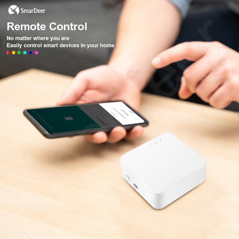 Smardeer tuya wireless smart gateway hub, unterstützt 2.4g wlan/bluetooth-geräte , 5.0/ zigbee-geräte 3.0 sprachsteuerung mit alexa
