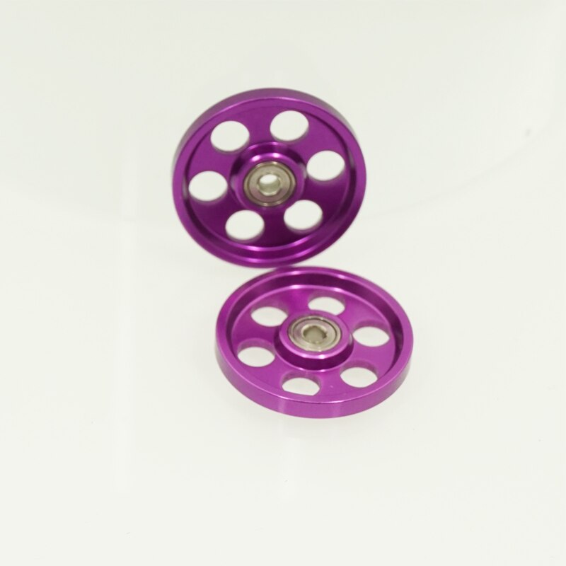 MINI 4WD self-made tamiya parts aluminium alloy 19mm 6 holes rollers 10color 1 set price: Purple