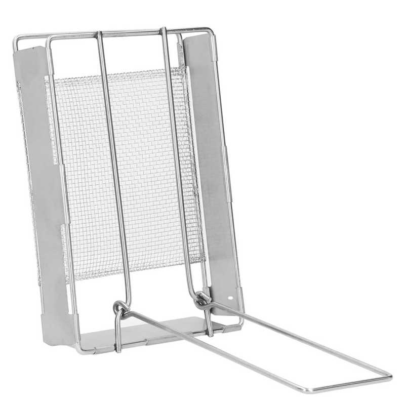 Portable Stove Toaster Foldable Stainless Steel Toaster Plate Outdoor Camping Bread Toaster Grill Hiking Picnic Mesh Net Grill