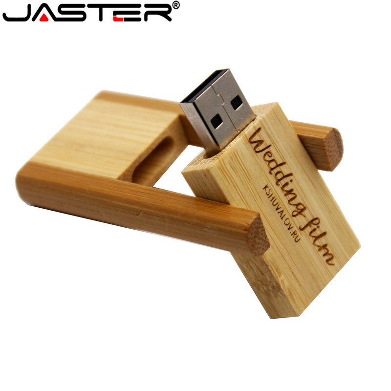 JASTER Rotating wooden usb flash drive pendrive 2GB 4GB 8GB 16gb 32gb memory stick usb, over 1 pcs free LOG