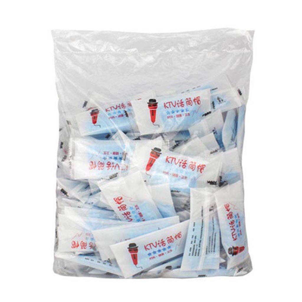 400PC Disposable Microphone Cover Of Non-woven Fabric Resistant to Sputtering Dust-Proof Microphone Cover for KTV Supplies