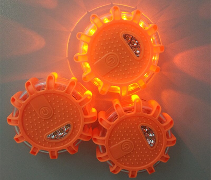 3 st multifunktions led varningslampa bil bröt natt ridning dimma dag varningsljus halvljus blinkande sos lampa säkerhetsindikator: Orange