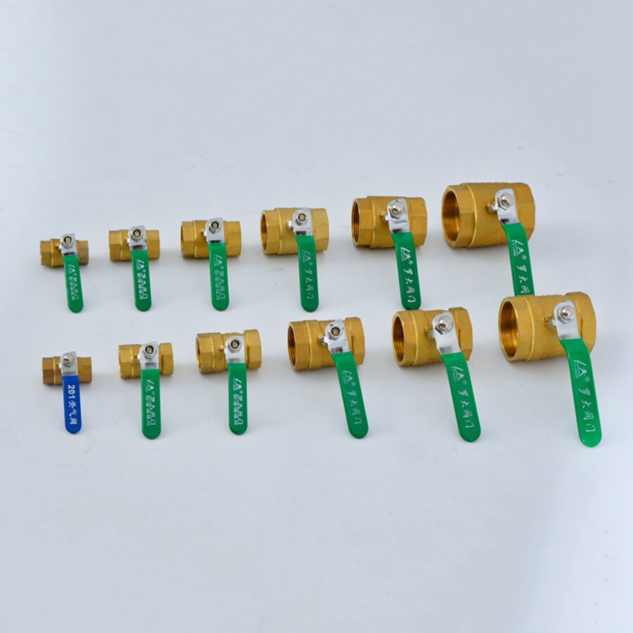 DN10 Brass Ball Valve Thickened Handle 1/4 "3/8" 1/2 "3/4" 1 "BSP Female Male For Water Gas Valve Tap Water Outlet Switch