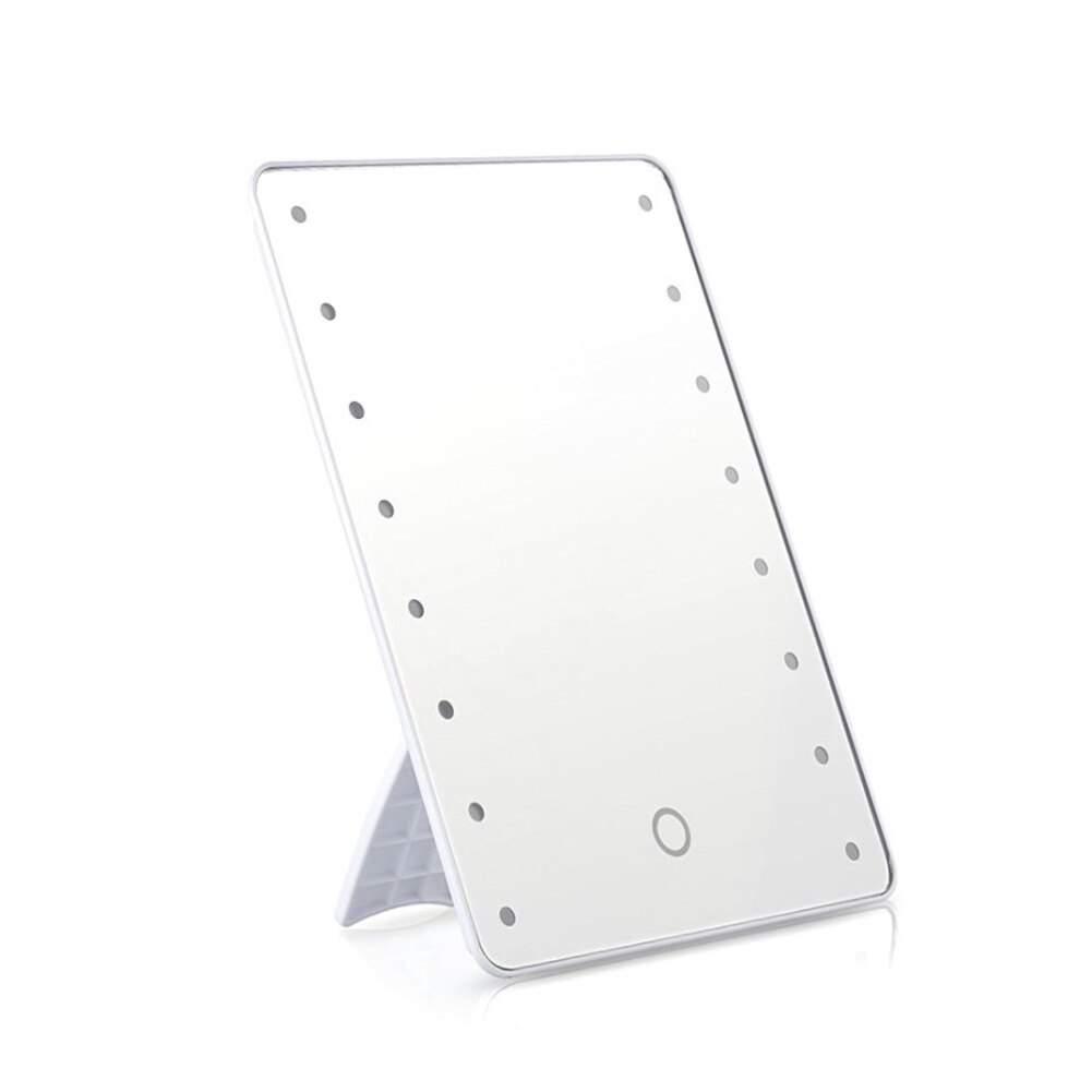 SDOJYKZ Makeup Mirror with 16 LEDs Cosmetic Mirror Switch Battery Operated Stand for Tabletop Bathroom Bedroom Travel: 3