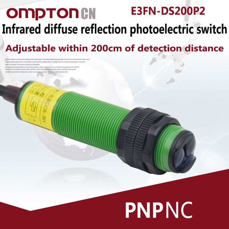 Photoelectric Sensors E3FN-DS200P2 PNP NC Infrared diffuse reflection photoelectric switch Detect objects Any opaque objects