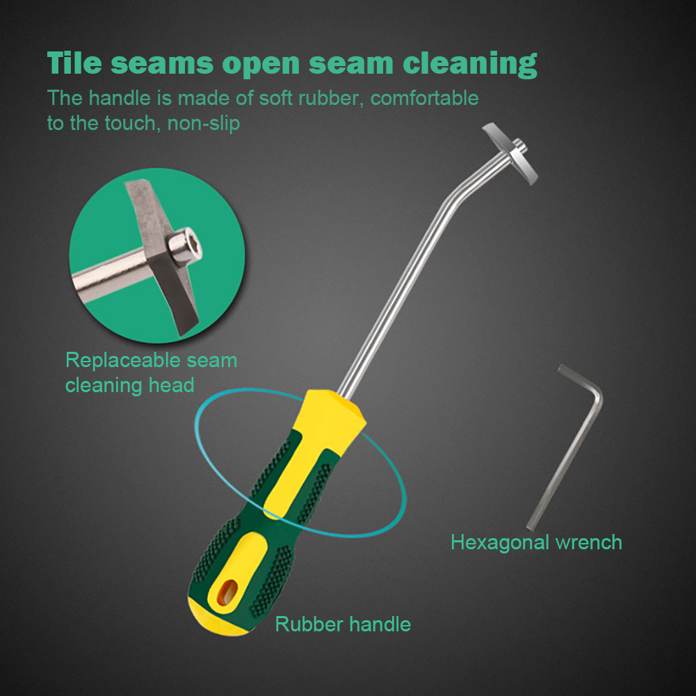 Tegel Naad Cement Reiniging Remover Keramische Hoek Kloof Vloer Muur Grout Cleaner Gebogen Boor Bouw Handgereedschap #20