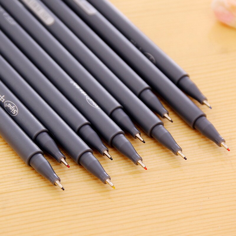 10 Pcs/Set Sipa Micron Color Pen Fine Line Drawing Pens 0.38mm Manga Cartoon Coloration Stationery School Art Supplies