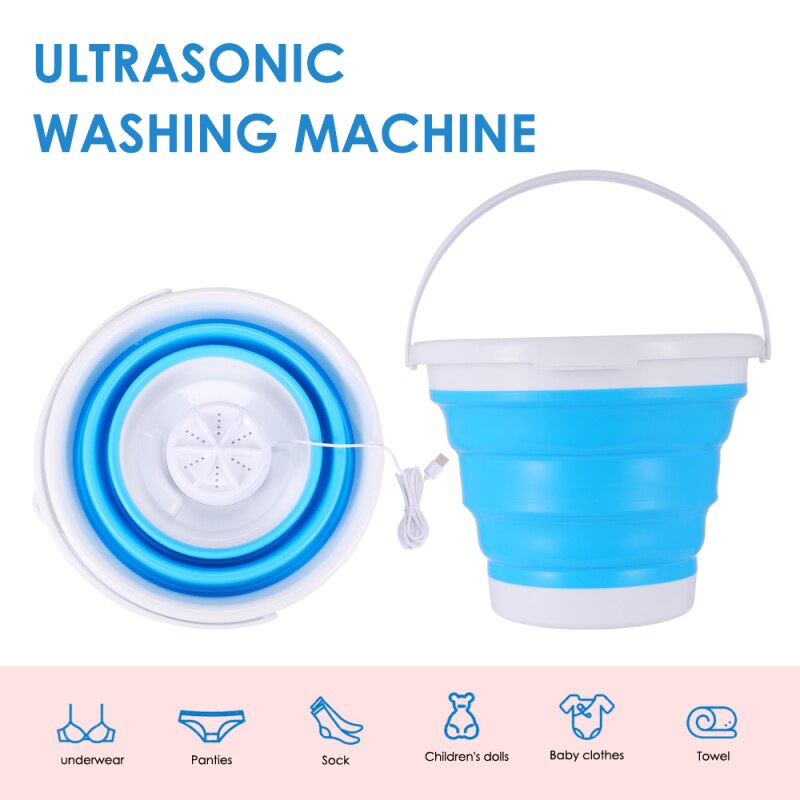 Laundry Portable Mini Turbo Washing Machine With Foldable Usb Powered Laundry Washer Folding Laundry Tub Washing Machine
