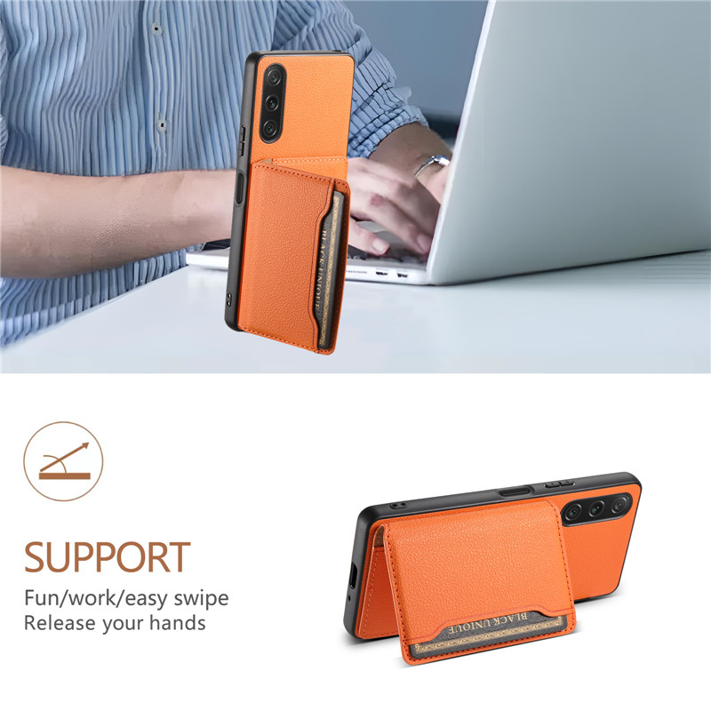 EUCAGR-funda de teléfono tipo billetera de cuero PU multifuncional de lujo, funda para Sony Xperia 1 5 10 IV 1V 10V 5III, funda con tarjetero