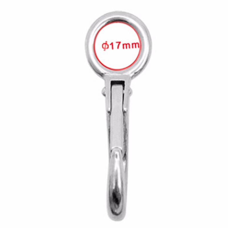 2Pcs Stainless Steel 316 Rigid Loaded Fixed Eye Spring Clip Snap Hook Carabiner Marine Hardware Accessories for Boats