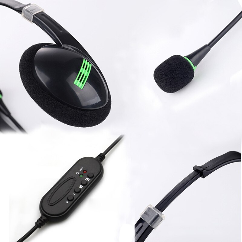 USB Headset Computer Headphone with Microphone Noise Cancelling Lightweight Office Business Headset MSU88