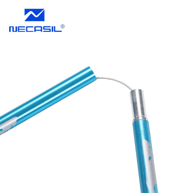 Fem seksjon foldestav 7075 aluminiumslegering stål rett grephåndtak turstang trekking stang turstokk