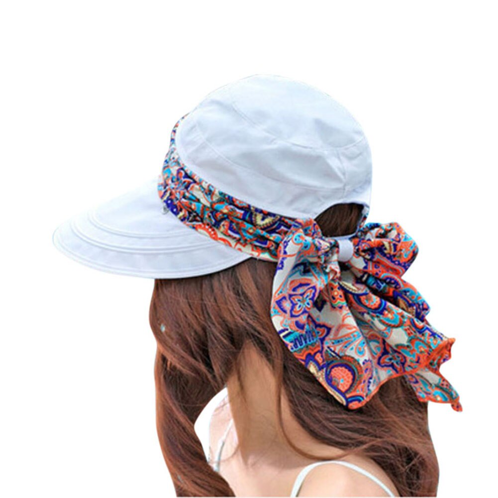 Casual kvinder sommer strandhatte solskærme kasket sammenklappelig anti-uv hat chapeau femme: Grå
