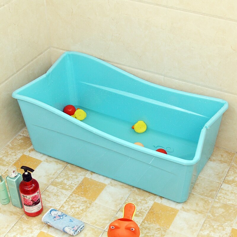 Bañera plegable de plástico para niños y bebés, material de seguridad, rosa, azul, PP + TPE, 77,5x41x29,5 cm