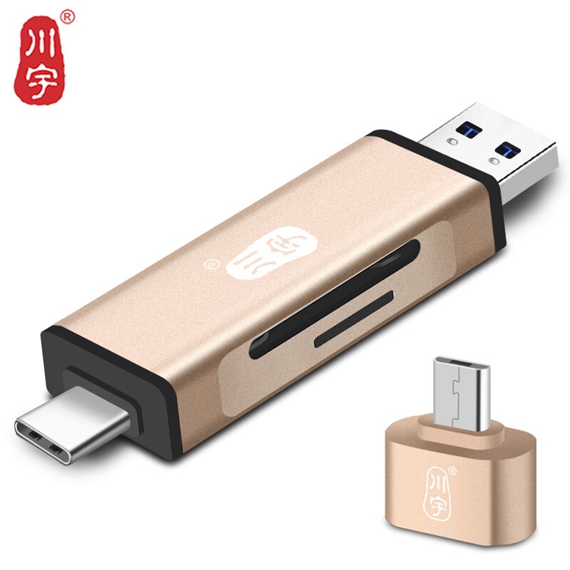 Kawau 3.1 Otg Kaartlezer Type C Usb Microusb Adapter Met Micro Sd-kaart/Sd-kaartsleuf C350 Geheugenkaart reader Voor Mobiele Telefoon