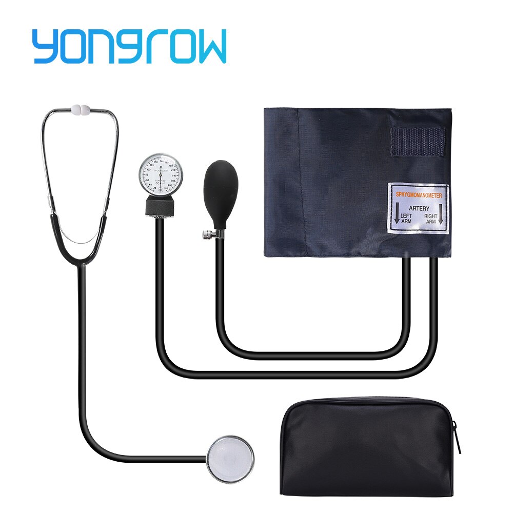 Yongrow manuel blodtryksmåler måle stetoskop brug læge systolisk diastolisk blodtryksmåler sundhed hjem enhed manchet
