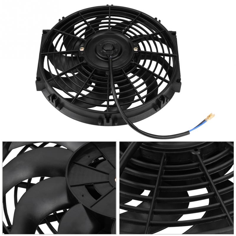 12 inch 12V Universal Car radiator fan Slim Push Pull Electric Engine Cooling Fan 12V with Mounting Kit