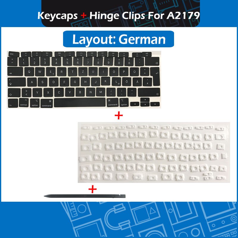 Laptop A2179 Azerty Keycaps Schaar Clips Set Voor Macbook Air Retina 13 "A2179 Toetsen Scharnieren Toetsenbord Reparatie Emc 3302