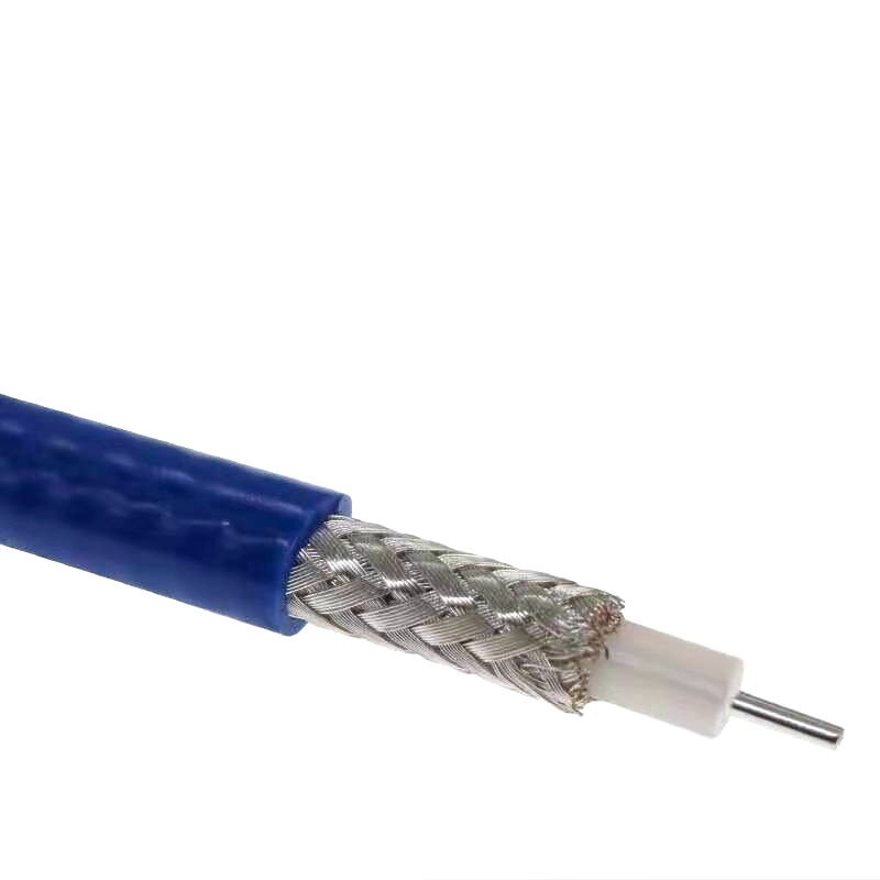 Rg142 blå myk dobbeltskjermet kabel n-hannplugg til  l16 n- hannpluggkontakt rf koaksial grisehale-genser rg -142 l16- adapter