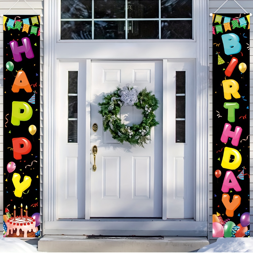Colorful Happy Birthday porch logo, birthday banner, Happy Birthday Gate