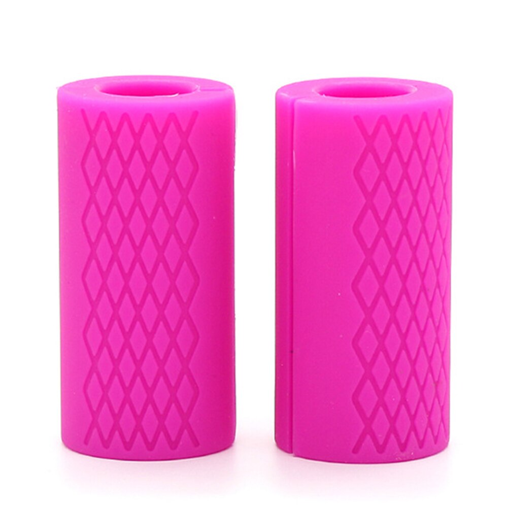 1 Pair Weightlifting Fat Grip Barbell Dumbbell Grips Kettlebell Fat Grip Thick Bar Handles Pull Up Weightlifting Support Silicon: Pink