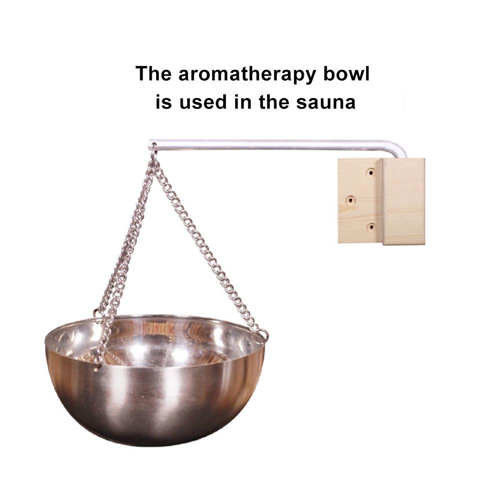 Til sauna og spa sauna aromaterapi olie kop rustfrit stål holder til æterisk olie skål sauna tilbehør