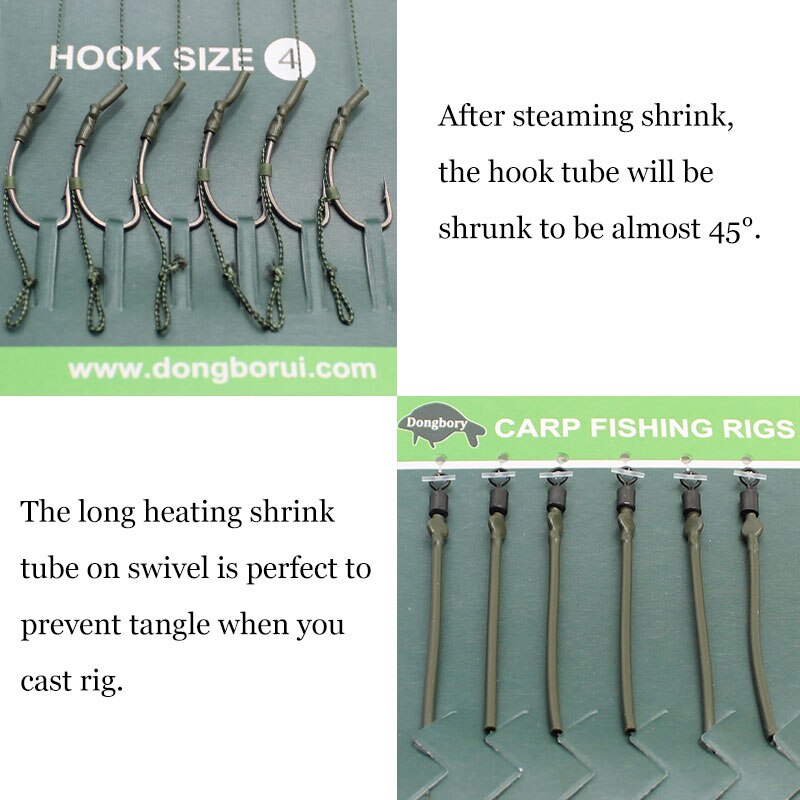 6pcs Pop Up Ready Tied Carp Rigs Fishing Tackle Set Tresse Carp Fishing Line Zig Rig For Fishing Swivels Ring Fishing Equipment