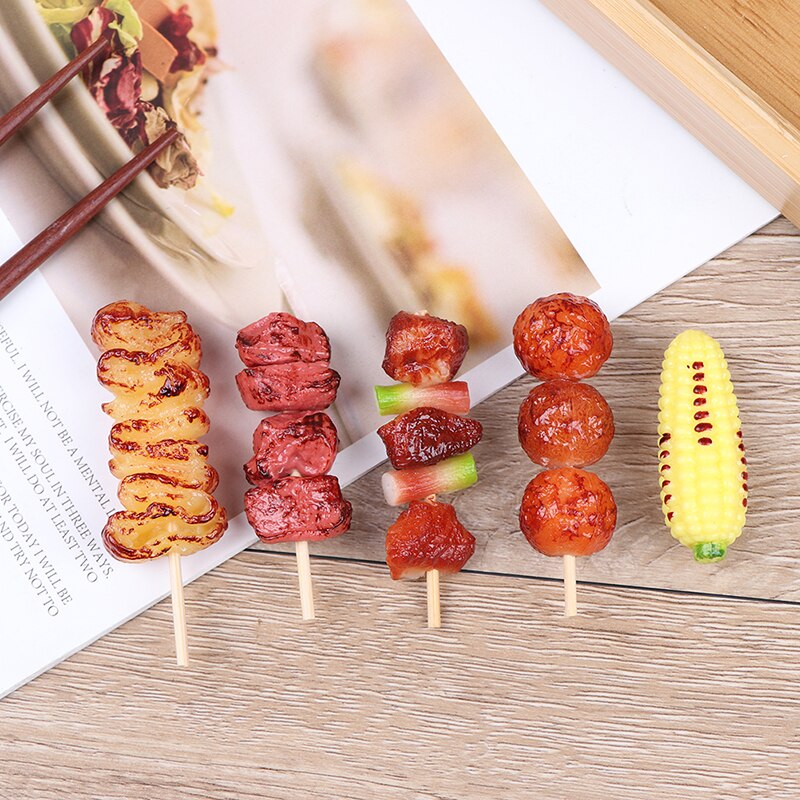 1pc Mini vorgeben Spielen Lebensmittel Spielzeug Simulation BBQ Miniatur Für Puppe Haus Küche Dekoration Handwerk Spielzeug Für freundlicher