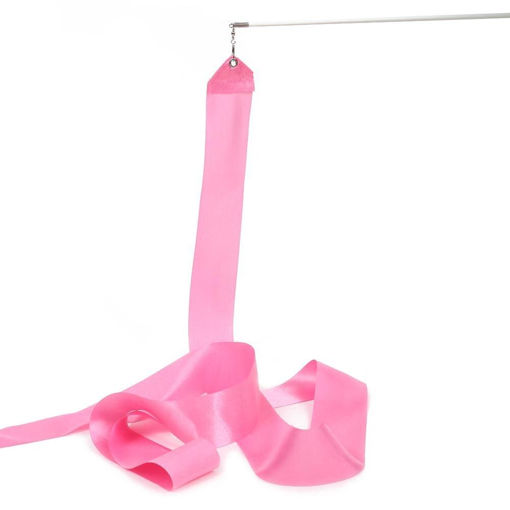 relefree Newly Dance Ribbon Ballet Twirling Stick 4m Rhythmic Art Gym Dance Gymnastic Ribbon Streamer Training Equipment: J