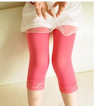 Meisjes Lente Herfst Kant Skinny Broek Kids Kleurrijke Leggings Kinderen Panty: Watermelon