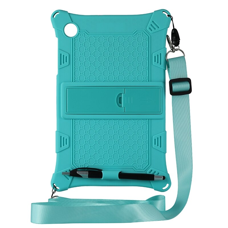 Silicone Case for Lenovo M10 TB-X606F/M10 X306F 10.3 Inch Tablet Case with Tablet Stand and Strap: Green