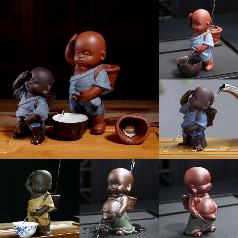 Zisha Tee Sieb Pinkeln Wenig Mönch Dekoration Kreative Pisse Art Puppe sprühen Keramik Charakter Handwerk Tee Filter Zubehör