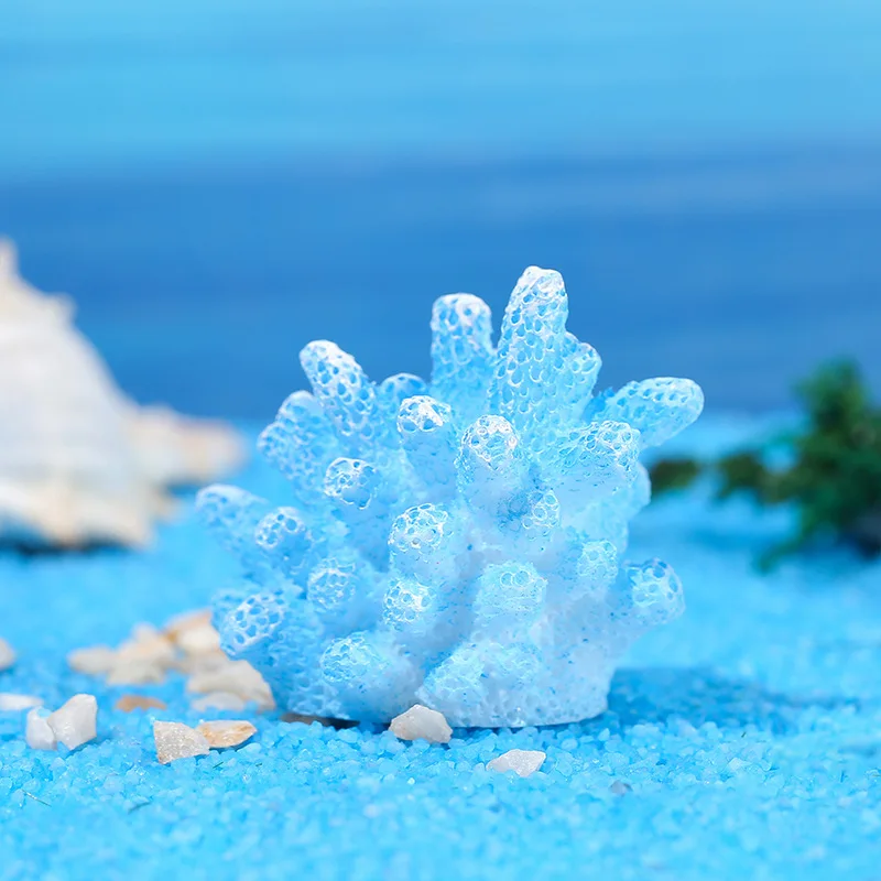 Simulated Coral Aquarium Fish Tank Farming Small Ornaments Decoration Eight Melon Fish DIY Ornaments крышка для аквариума: PURPLE