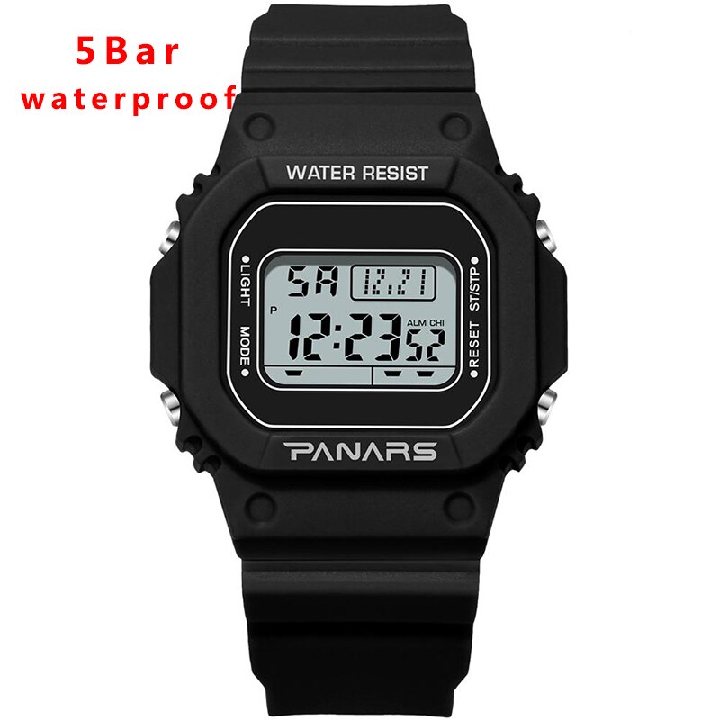 Synoke dames polshorloge koppelhorloge lichtgevend alarm g dames schok elektronisch horloge waterdicht heren digitaal horloge: 5 bar nieuw zwart