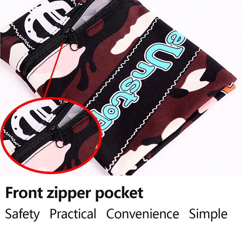 Multifunctionele enkelband met rits, sportpolsband, portemonnee, opbergzak, polsbandje, zweetband