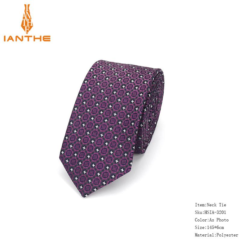 Mærke 6cm jacquard vævet mænds slips til mænd slips mands hals slips til bryllup forretningsfest fabrik: Ia3201