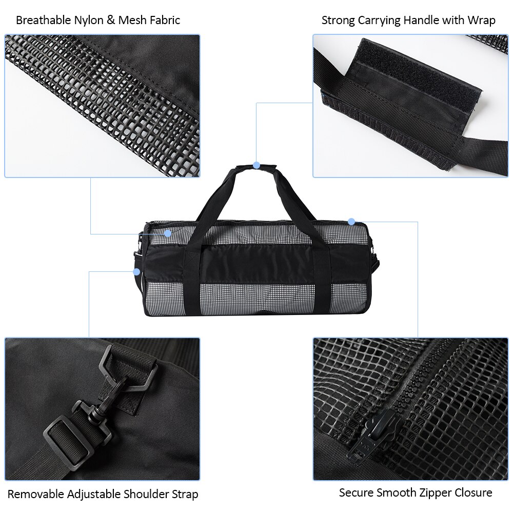 Lixada-sac de transport pour masque de plongée avec tuba, sac en filet de sport de plongée et de surf, sac de transport pour masque de plongée