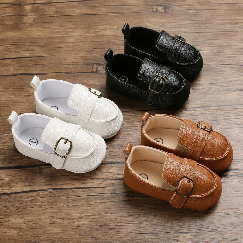 Baby Kleinkind Weiche Sohle PU Leder Anti-Unterhose Schuhe Kleinkind Junge Mädchen Schuhe