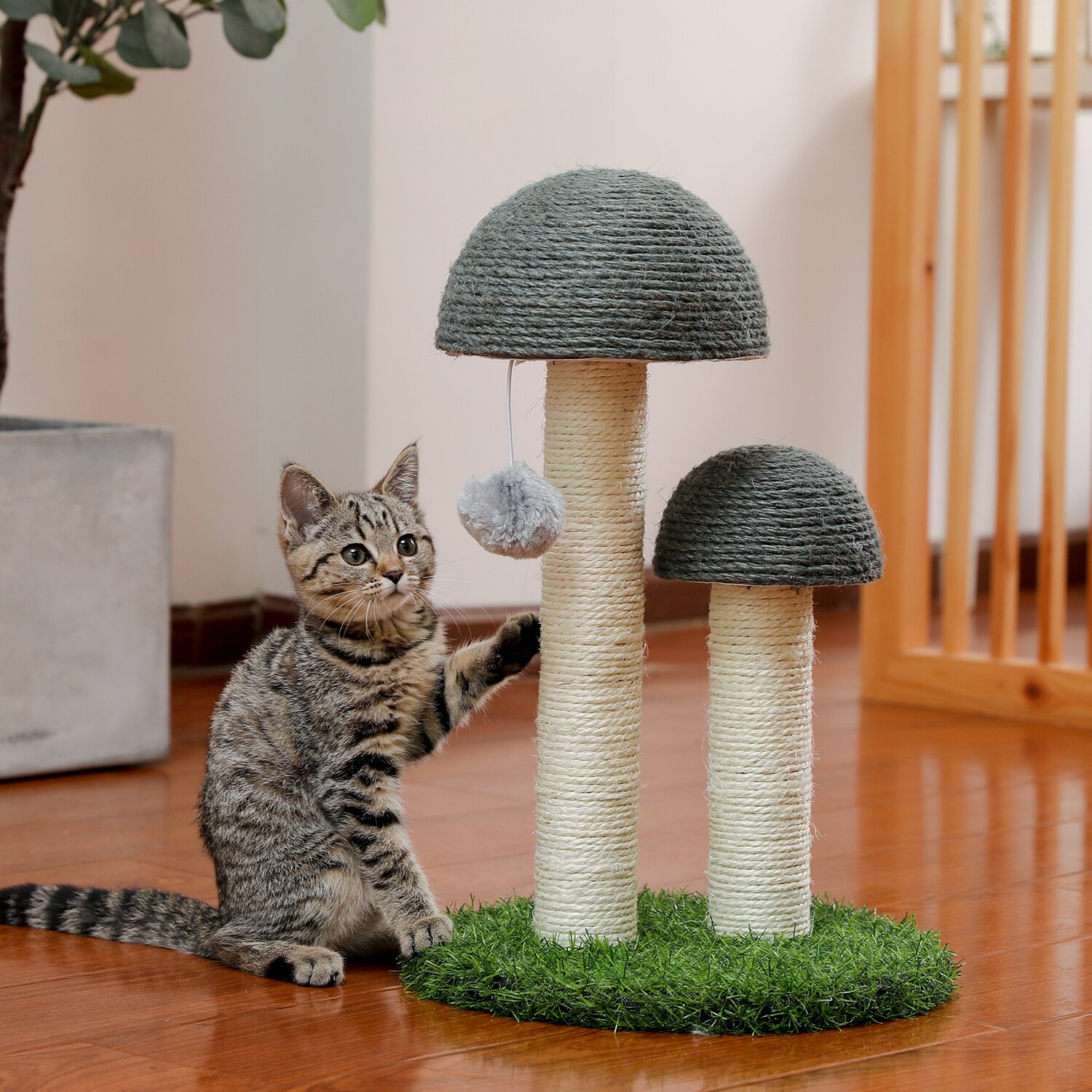 Cactus Kat Boom Met Hangmat Paddestoel Styling Katten Boom Condo Vol Gewikkeld Sisal Krabpaal Voor Katten Kitten Klim Snelle