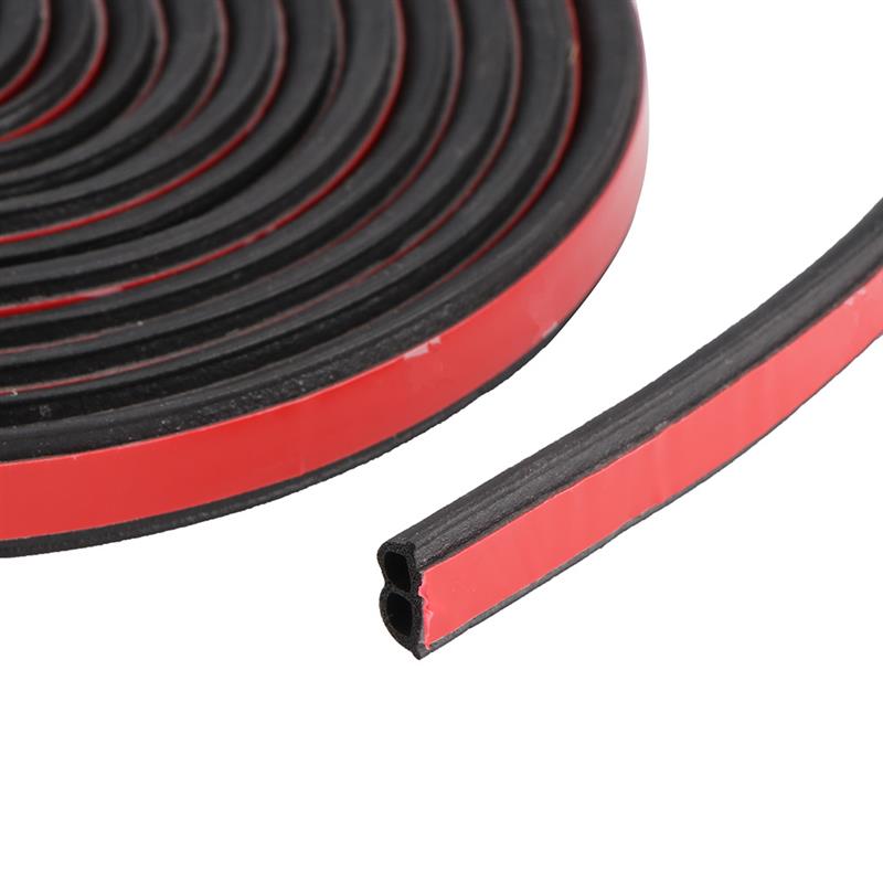 5m Self Adhesive Automotive Rubber Seal Strip for Car Window Door Engine Cover Car Door Seal Edge Trim Noise Insulation