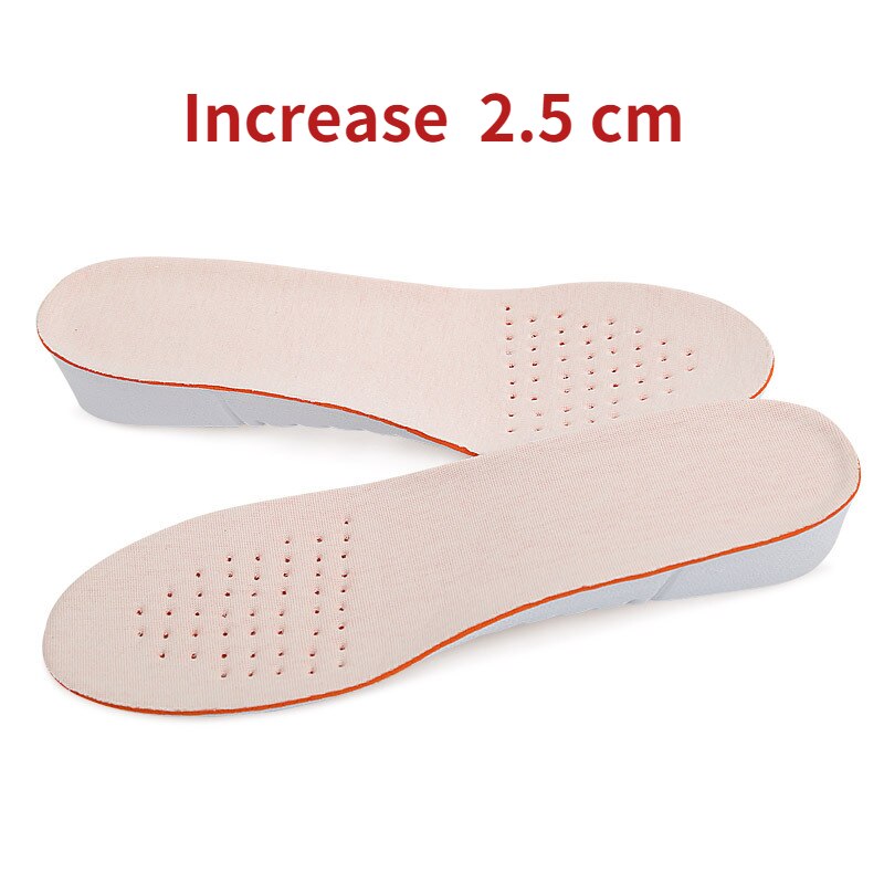 Semelles orthopédiques pour hommes et femmes, 1 paire, semelles rehaussantes de 3.5 cm, Support d&#39;arc invisible, Absorption des chocs, chaussures pour femmes: Increase 2.5 cm / EU (35--40)  S