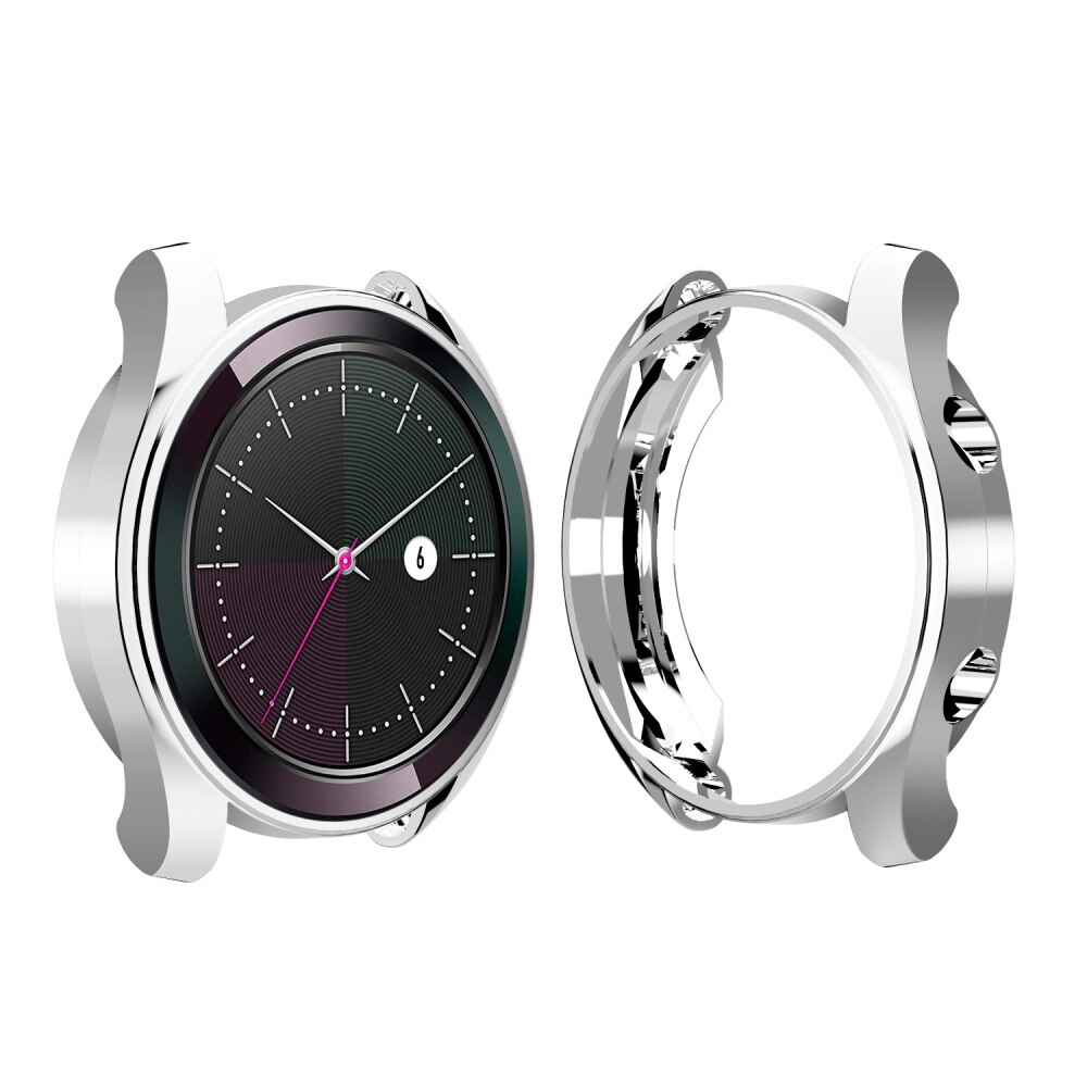Tpu-hoesje voor huawei watch  gt 42mm, beschermhoes voor ultradun frame, smartwatchaccessoires: Zilver